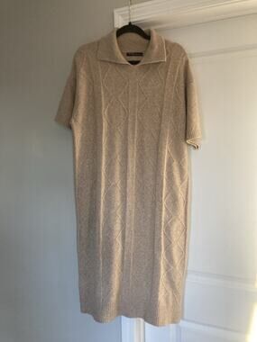 Meg Shop Wool Blend Cable Knit One Size Dress Old Money Preppy